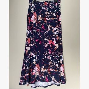 Pure Energy Navy Blue Long Cotton Maxi Skirt X